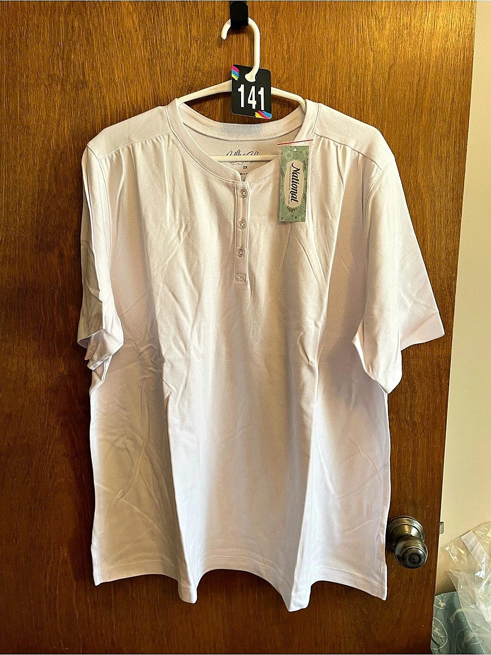 Natural Short Sleeve Tunic in White Size 2X NWT